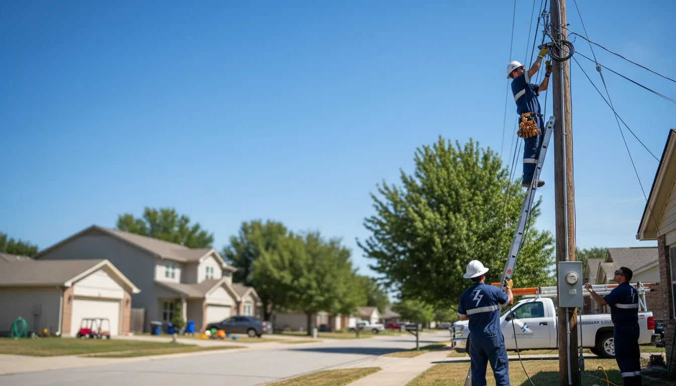 Residential electrician providing installation services in Sherman, TX